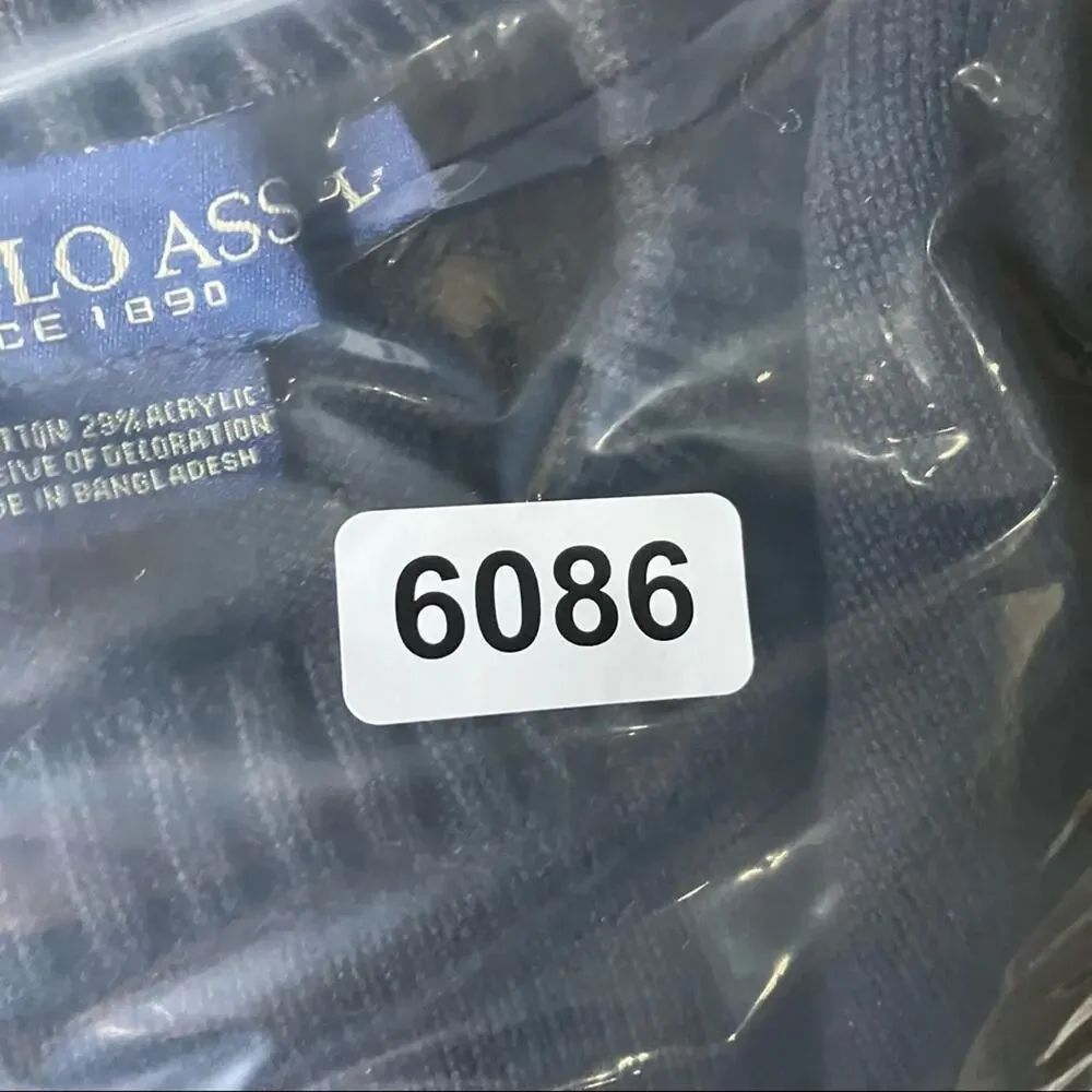 US Polo Association stripped weater Size‎ large color block blue black